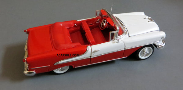 Red and White 1955 Oldsmobile Super 88 Convertible 1/24 Scale Diecast Model