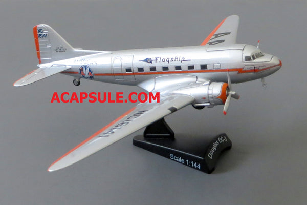 Postage Stamp American Airlines Douglas DC-3 1/144 Scale Diecast Model with Stand