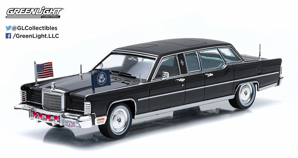 Ronald Reagan's Presidential Limo 1972 Lincoln Continental 1/43 Diecast Model by Greenlight