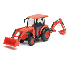 1/18 Scale Kubota L6060 Tractor with Backhoe and Loader with Lights and Sound