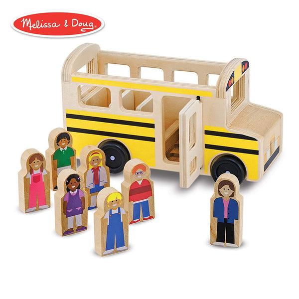 Melissa & Doug Wooden School Bus Wooden Toy Set