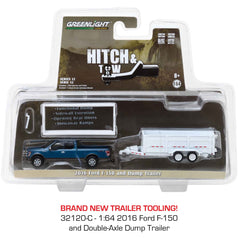 2016 Ford F-150 and Dump Trailer 1/64 Diecast Model
