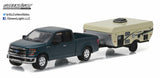 Greenlight Hitch and Tow Series 8 2015 Ford F-150 and Pop-Up Camper Trailer 1/64 Diecast Model