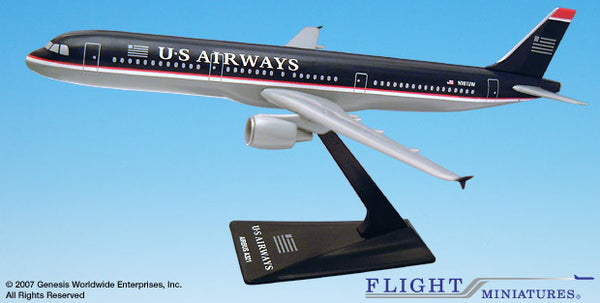 Flight Miniatures US Airways Airbus A321-200 1/200 Scale Model with Stand