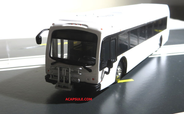 White (Blank) 1/87 Scale Proterra ZX5 Electric Transit Bus Diecast Model