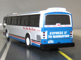 New York Bus Service Manhatten Express MCI Classic Transit Bus 1/87 Scale Diecast Model