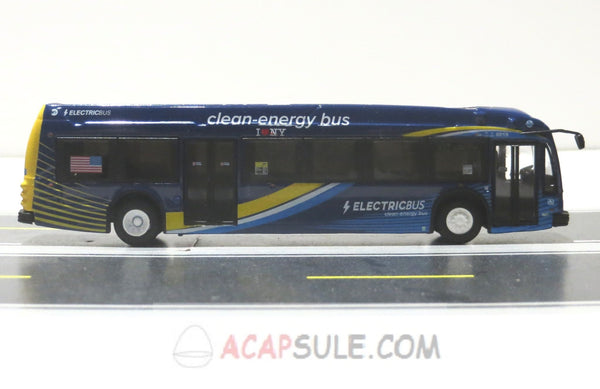 New York City Transit B32 Long Island City 1/87 Scale Proterra ZX5 Electric Transit Bus Model