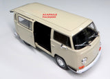 1/24 Scale White 1972 Volkswagen Bus T-2 Diecast Model