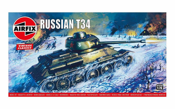 Airfix Russian T34 Medium Tank 1/76 Model Kit