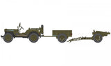 British Airborne Willys Jeep Kit 1/72 Model Kit (includes Jeep, Trailer and Howitzer)
