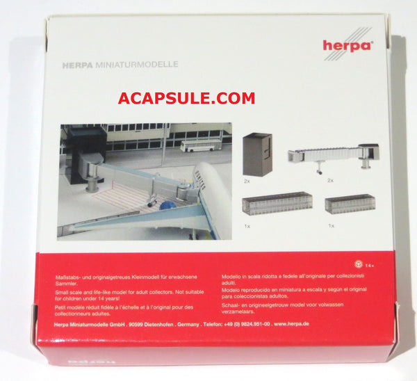 Herpa HE520416 Airport Accessories Passenger Gates (2) 1/500 Scale