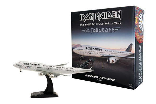 Hogan Wings Iron Maiden Ed Force One Boeing 747-400 1/400 Diecast Model with Stand