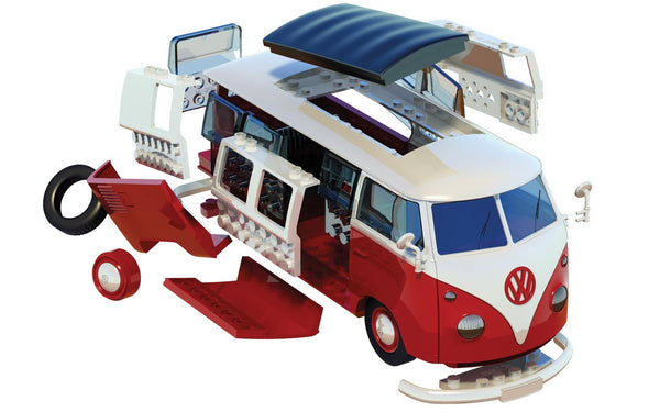 Volkswagen Camper Van Red Construction Toy