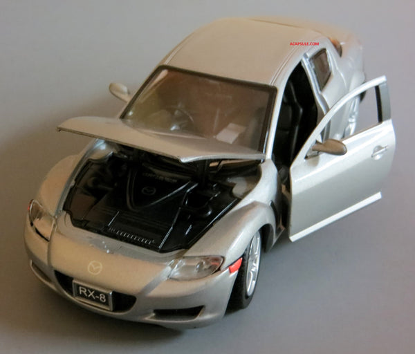 Silver Mazda RX-8 1/24 Scale Diecast Model