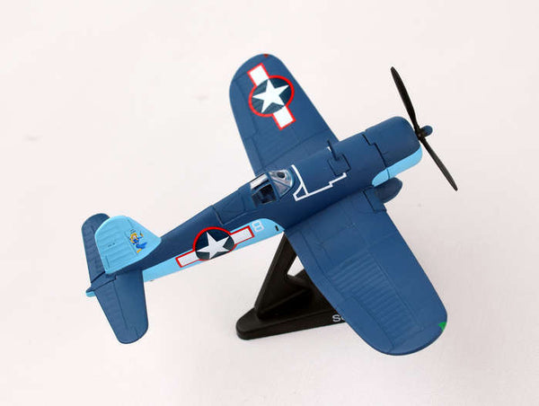 Postage Stamp F4U CORSAIR VMF-422 1ST LT STOUT 1/100 Scale Diecast Model with Stand
