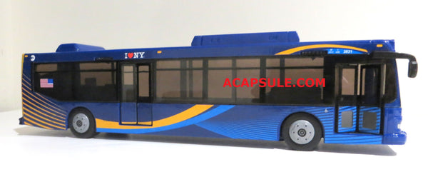 New York City MTA Blue Gold Livery With Opening Doors 11 Inches long
