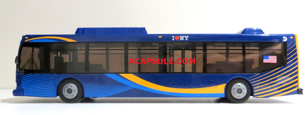 New York City MTA Blue Gold Livery With Opening Doors 11 Inches long