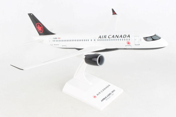 Skymark Air Canada Airbus A220-300 1/100 Scale Plane with Stand C-GROV