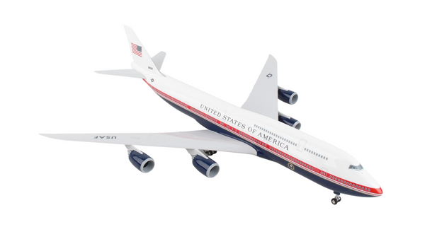 Skymarks 1076 Air Force One Red White Blue Livery 747-8I 1/200 Scale Model with Stand & Gears