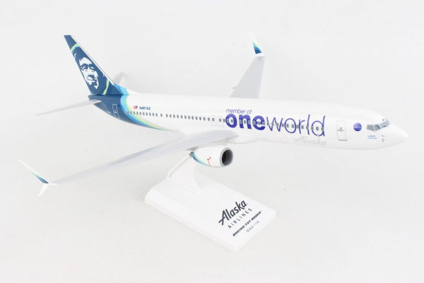 Skymarks Model Alaska Airlines Boeing 737-900 One World Livery 1/130 Scale with Stand