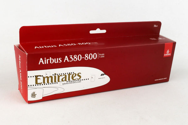 Skymarks Lite Emirates Airbus A380 1/250 Scale Model with Stand