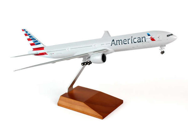 Skymarks American Airline NEW LIVERY 777-300ER 1/200 Scale with Wood Stand & Gears
