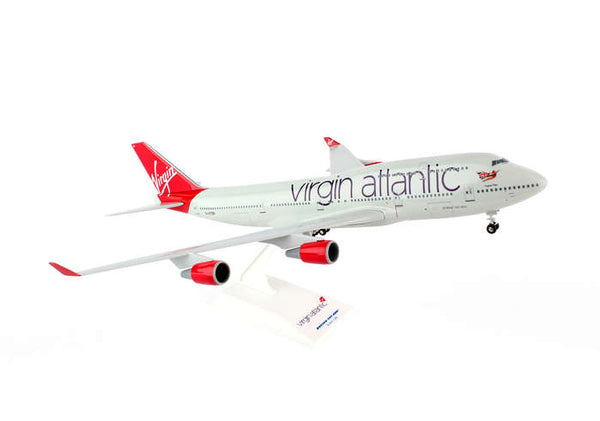 Skymarks SKR672 Virgin Atlantic Boeing 747-400 1/200 Scale Model with Stand and Gears G-VTOP