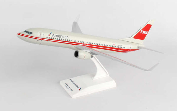 Skymarks American Airlines Twa Heritage Livery 737-800 1/130 Scale Model Plane with Stand Reg N915NN