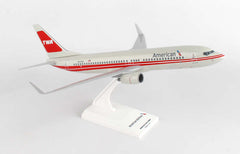 Skymarks American Airlines Twa Heritage Livery 737-800 1/130 Scale Model Plane with Stand Reg N915NN