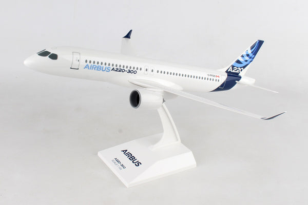 Skymark SKR991 Airbus Corporate A220-300 1/100 Scale Plane with Stand C-FFDO