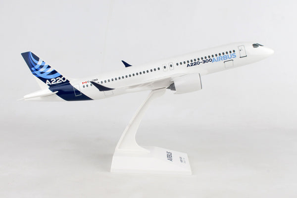 Skymark SKR991 Airbus Corporate A220-300 1/100 Scale Plane with Stand C-FFDO