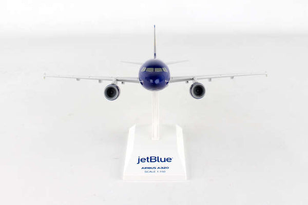 Skymarks Jetblue Vets in Blue Airbus A320 N775JB 1/150 Scale Model with Stand